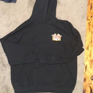 Black racing hoodie